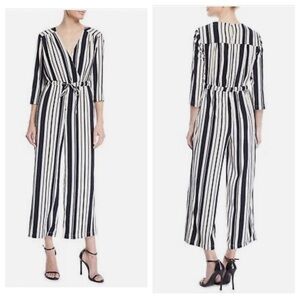 NWT! Free Generation Striped Navy & Cream Jumpsuit